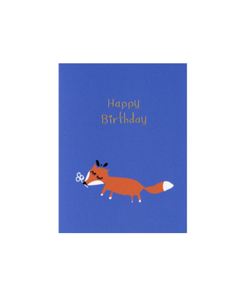 M Card - Fox birthday